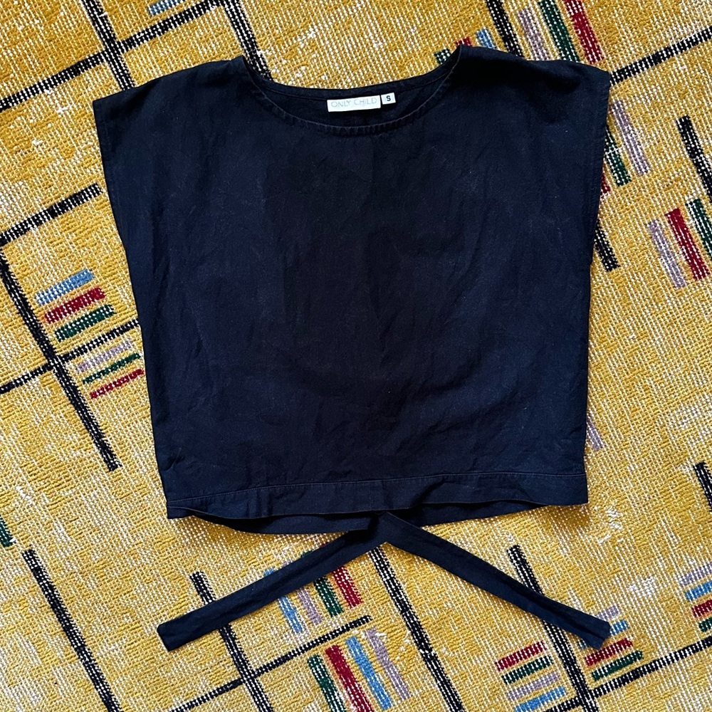Only Child Sleeveless Cotton Top with Back Tie
